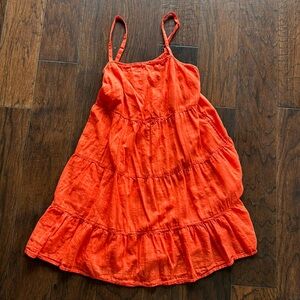 Old Navy orange dress medium euc